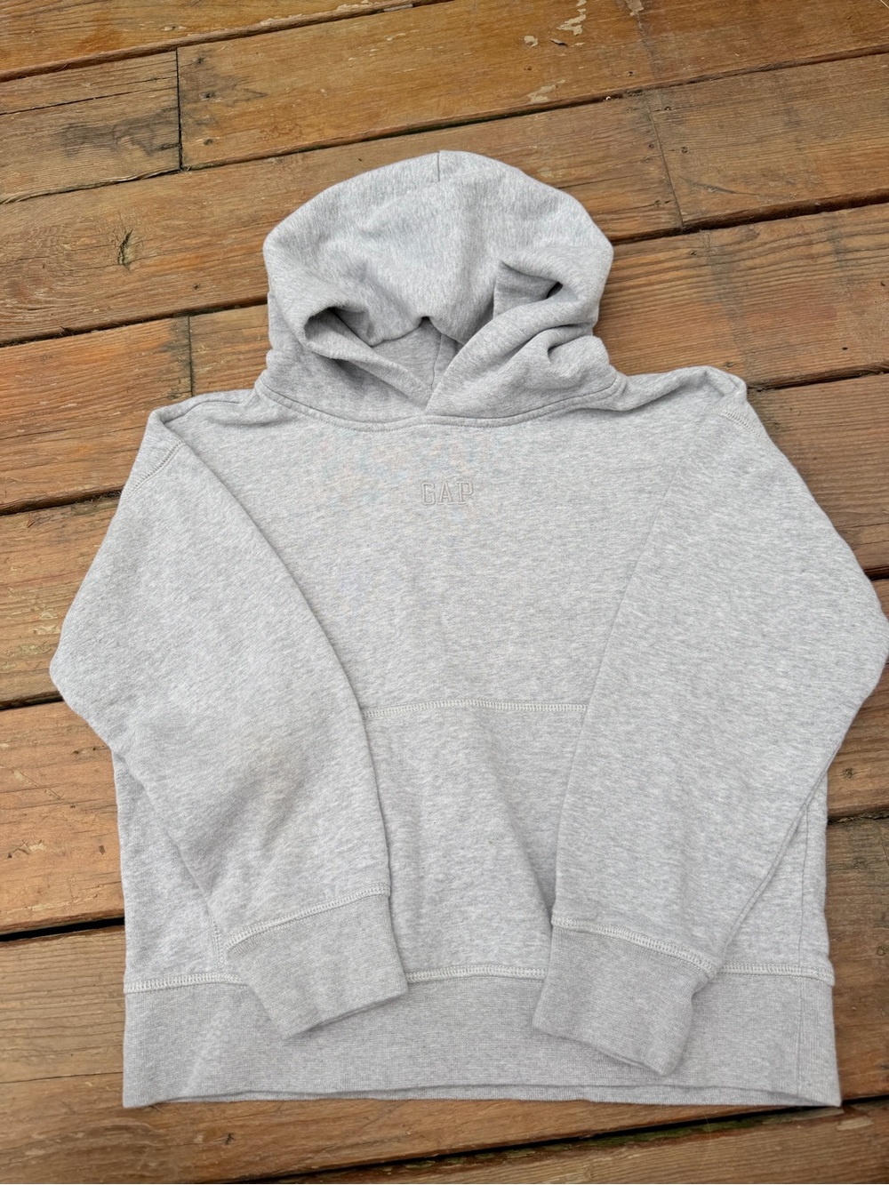 GAP Kid’s Light Gray Hooded Sweatshirt M 8